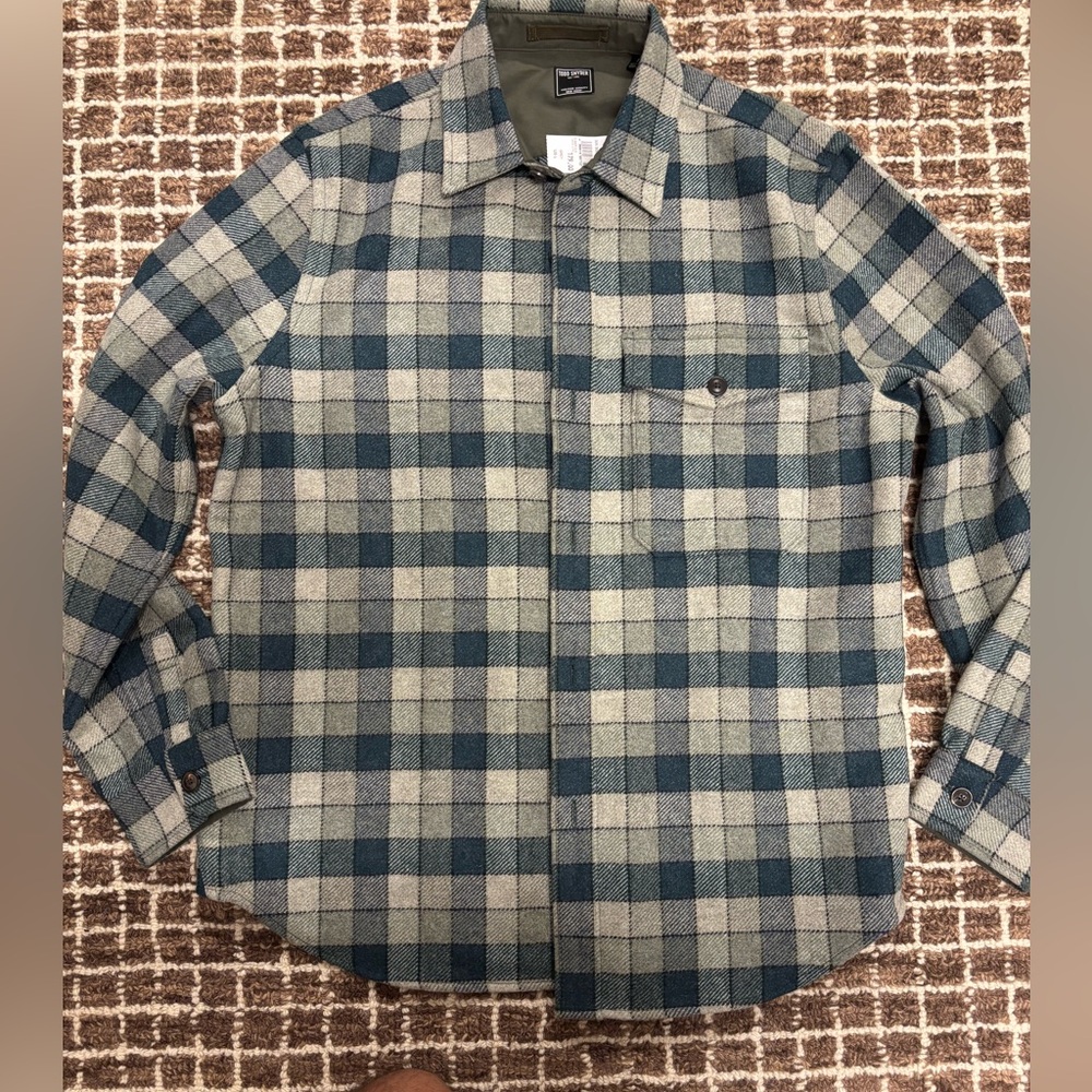 Todd Snyder Wool Utility OverShirt - Blue and Gray